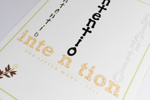 Intention - One Little Word 2011